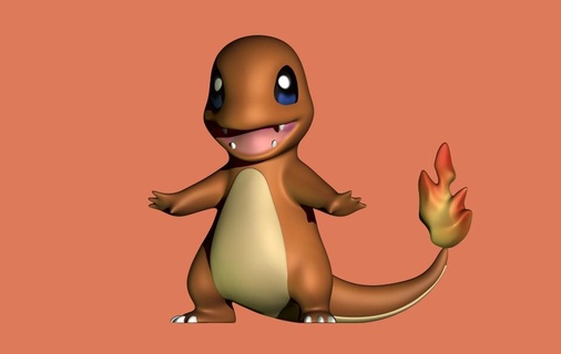 charmander 004 Art pokemon 3d modeling design collection collections 3d print model - Mito3D