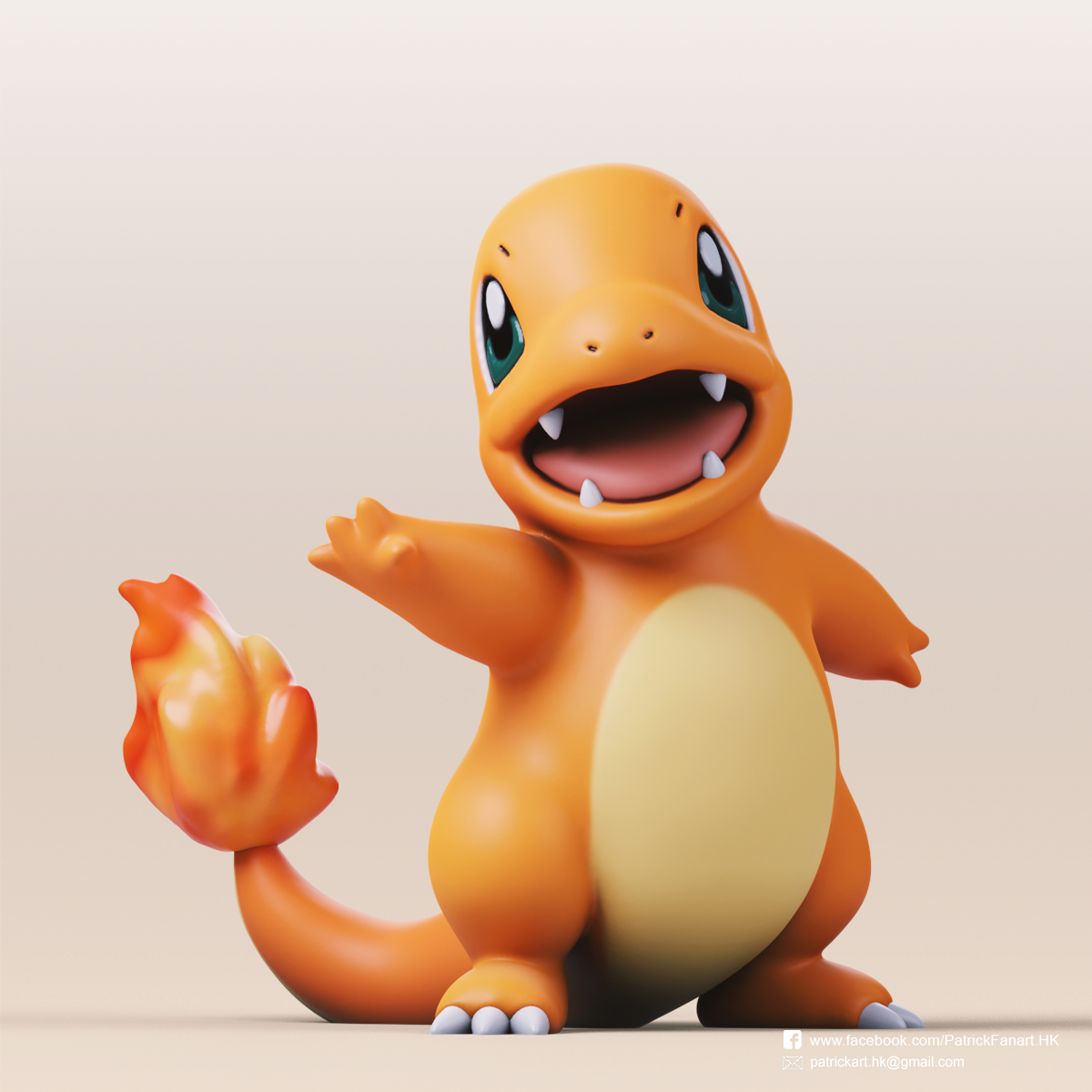 charmander pokemon figure sculptures sculpture sculpt toy figures figurine fanart cute 3D print model - Mito3D