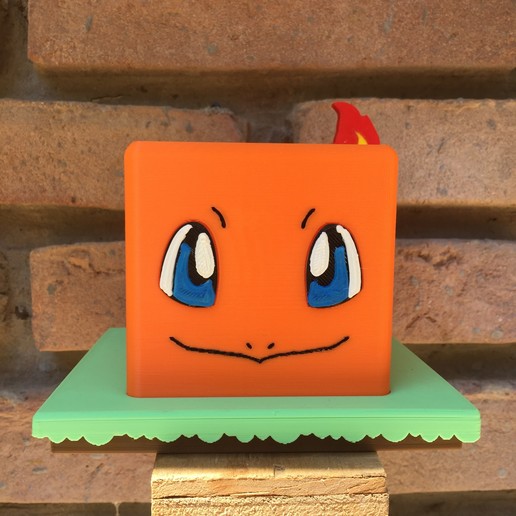 charmander pot pokemon flowerpot anime happy plant 3D print model - Mito3D