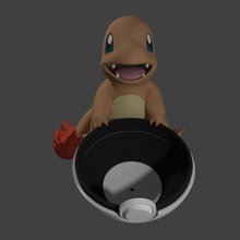 charmander Topf Spiel luifer pokemon Pflanzer edli3d shadowbons 3d print model - Mito3D