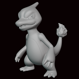 charmeleon pokemon figura estatua videojuego videojuegos miniatura escultura arte fan figurilla kanto go 3d print model - Mito3D