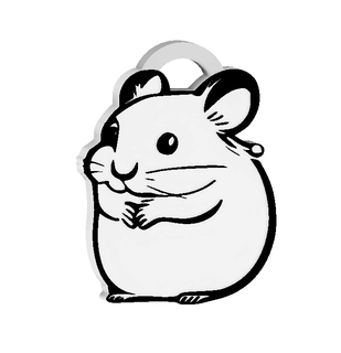 charming hamster keychain earrings necklace 3d print model - Mito3D