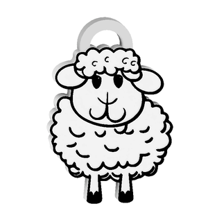 charming sheep keychain earrings necklace 3d print model - Mito3D