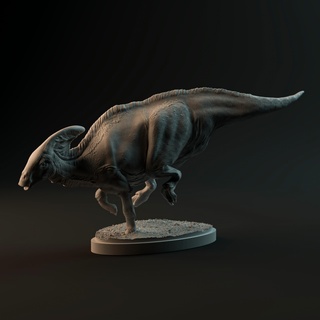 charonosaurus koşma 1 35 ölçek pre supported Dinozor hayvan Sanat yaratık dino şekil kertenkele sürüngen heykel minyatür heykeller tarih öncesi nesli tükenmiş parasaurolophus Otçul tepeli Hadrosaur 3d print model - Mito3D