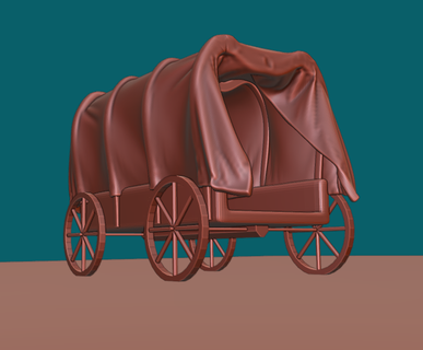 charrette Chariot médiéval occidental charriot diligence véhicule 3d impression 3d print model - Mito3D