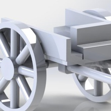 une charrette de 2 roue l'architecture déco la décoration l'art 3d print model - Mito3D