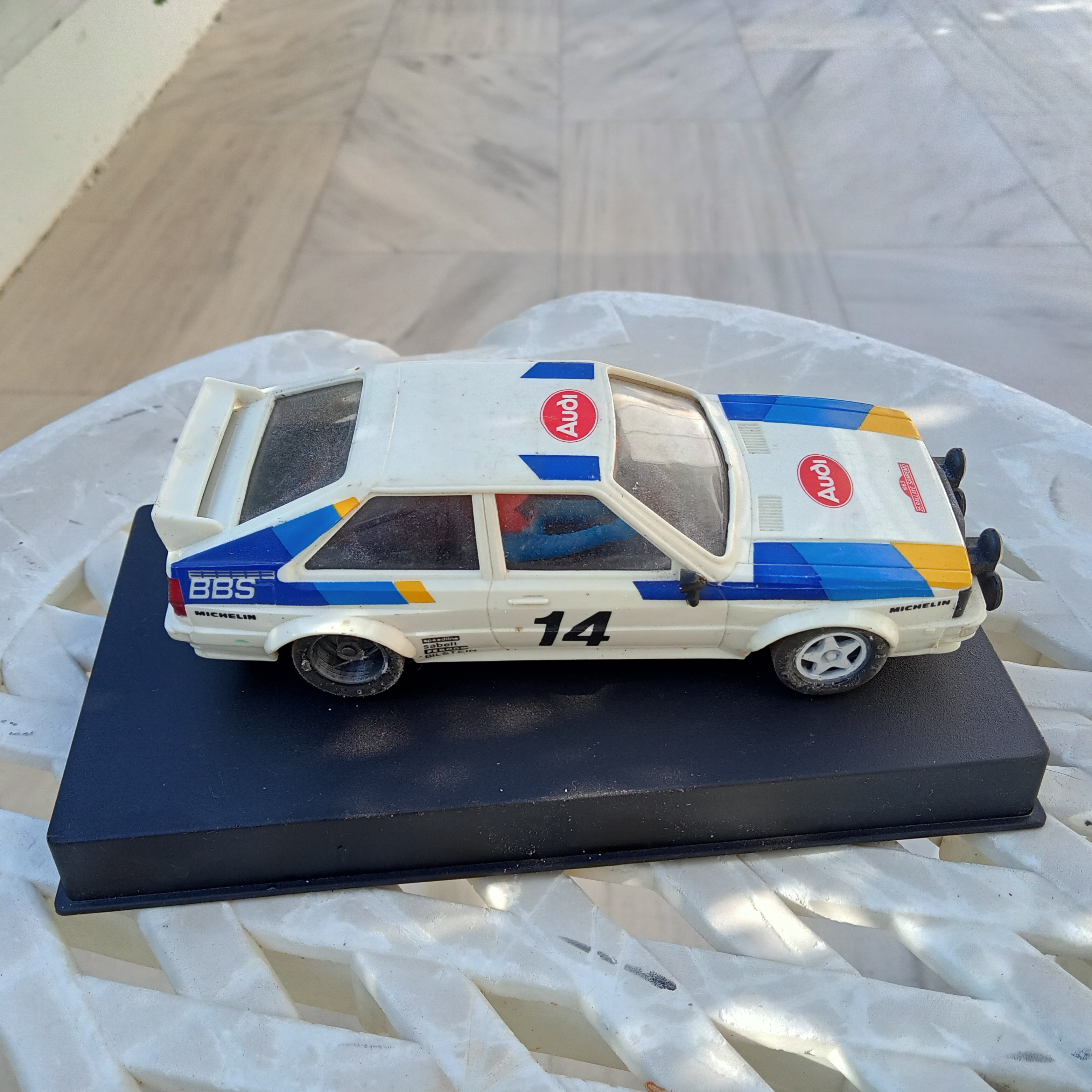 chassis audi quattro by scalextric spiel slot slotit motor pod wagen 4wd 3D print model - Mito3D