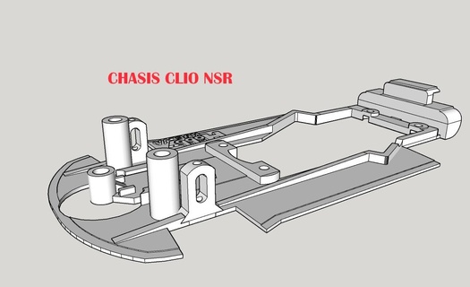chassis clio nsr slot cars scalextric 3d print model - Mito3D