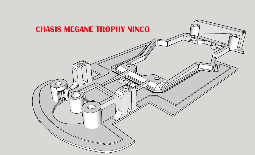 chassis megane ninco scalextric slotcars slot 3D print model - Mito3D