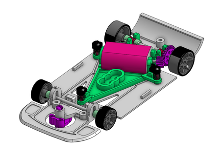 Chassis Ninco Mosler nsr aw pod Spiel Slotcar Slot Wagen Formel f1 scaleauto scx scalextric Motor Carrera 3d print model - Mito3D