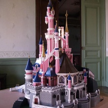 chateau disneyland paris - versão compacta arquitetura castelo disney prusa 3d print model - Mito3D