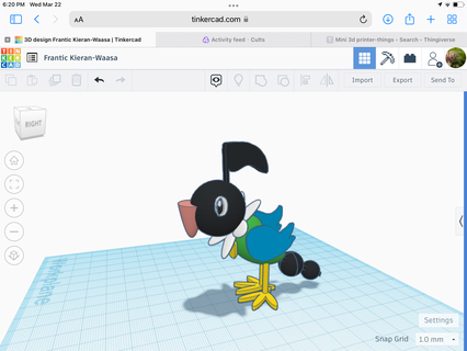 chatot carina modello pok lun uccello 3d print model - Mito3D