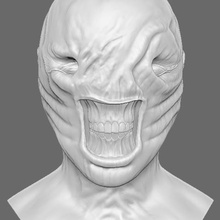 chatterer hellraiser bust art movie sculpt horror 3d print model - Mito3D