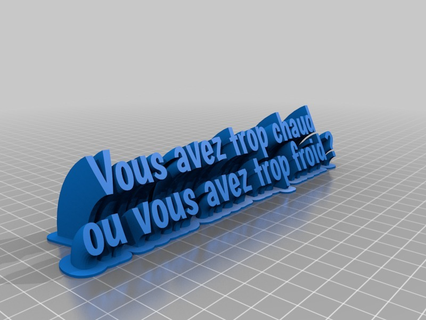 chaud ou froid Home customized office home work desk 3d print model - Mito3D