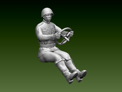 chauffeur ussr ww2 soldier soldiers world war russia officer wwii 2ww miniatures figurines shover rkka cabdriver driver 3d print model - Mito3D