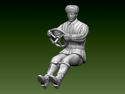 chauffeur ussr ww2 soldier soldiers world war russia officer wwii 2ww miniatures figurines shover rkka cabdriver driver 3d print model - Mito3D