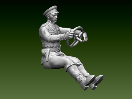 Treiber ussr ww2 Soldat Soldaten Welt Krieg Russland Offizier wwii 2ww Miniaturen Figuren schütteln rkka Taxifahrer 3d print model - Mito3D