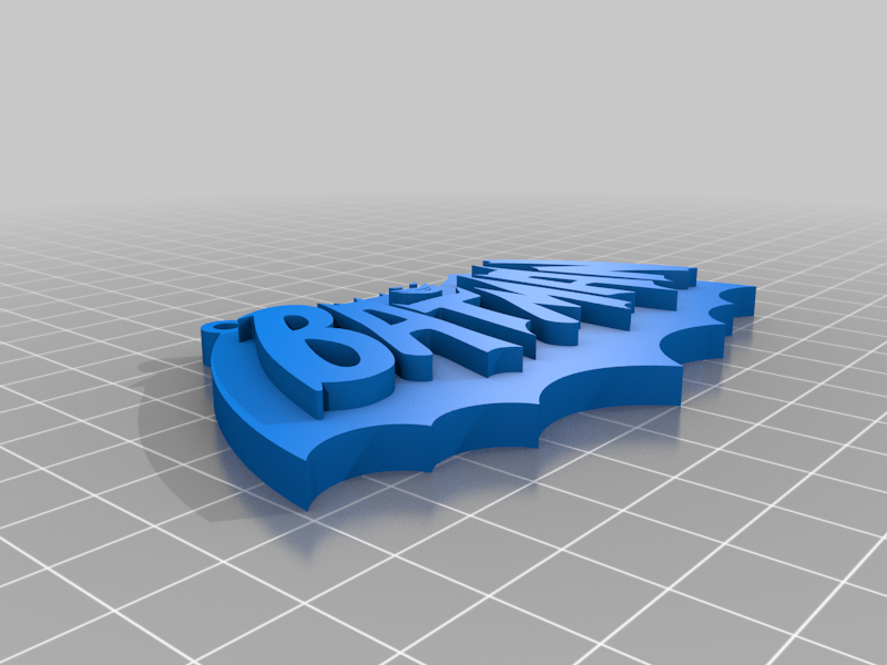 chaveiro batman logo símbolo llaveros 3D print model - Mito3D