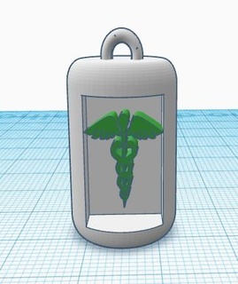 chaveiro medicina psicologia enfermagem 3d print model - Mito3D