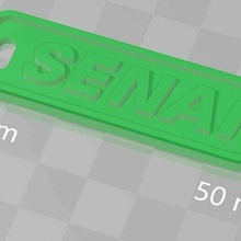 Chaveiro Senai 60x4mm Schlüsselanhänger 3d print model - Mito3D