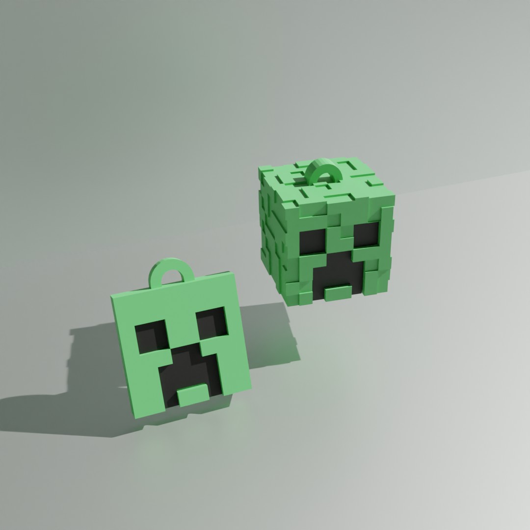 Schlüsselanhänger Crepper Minecraft Chaveiro 3D print model - Mito3D