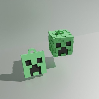 Portachiavi crepper Minecraft chaveiro 3d print model - Mito3D