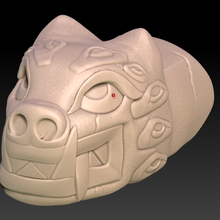 Chavin unha cabeça cultura Peru pre inca Panela 3d print model - Mito3D