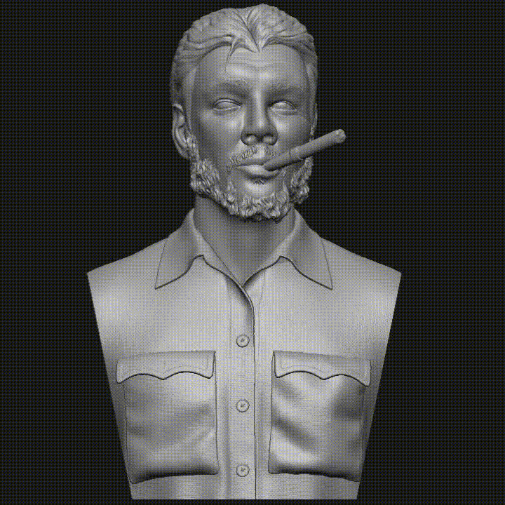 che Guevara art buste portrait ressemblance sculpture résine miniature Cuba révolution communisme 3D print model - Mito3D