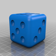 cheating dices 1 2 3 4 5 6 regular one game dice 3d print model - Mito3D