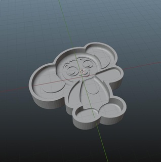 Cheburashka bombe baignoire 3d forme animal dessin animé 3d print model - Mito3D