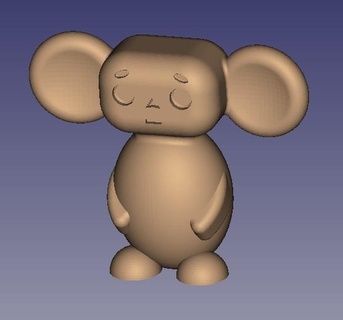 cheburashka dibujos animados juguete 3d print model - Mito3D