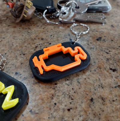 check engine keychain gift car accesories prank 3d print model - Mito3D