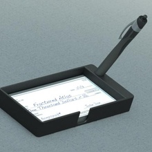 checkbook pen holder tool 3d print model - Mito3D
