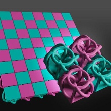 scacchi cotta maglia moda armatura dama tavola dual duello Materiale estrusione tessuto flessibile 3d print model - Mito3D
