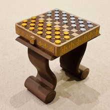 dama bozze tavola gioco cassetto regalo oro re Regina argento strategia francese Francia tavolo scacchiera monete torneo esclusivo 3d print model - Mito3D