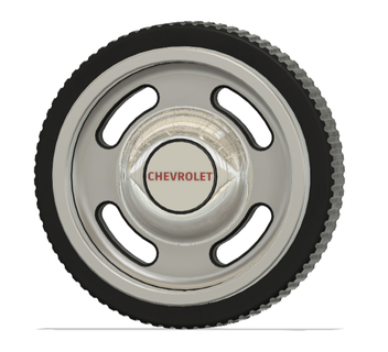 checkers draughts game piece - chevrolet Game chess rim wheel real rims 3d print model - Mito3D
