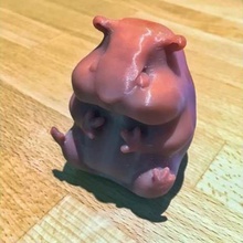 cheeky hamster various animal chubby creature cute guineapig model pet rodent sculpted small useful 3d print model - Mito3D