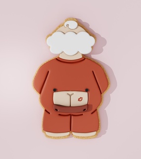 cheeky santa cookiecutter cookie cutters christmas cutter designs baking tools pastry sugarpaste custom diy seasonal new year event claus 3d print model - Mito3D