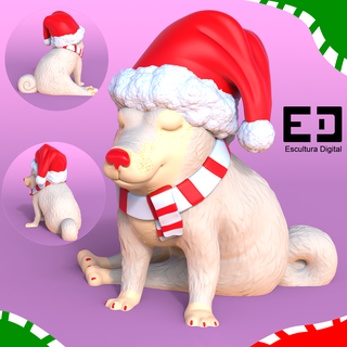 Cheems Natal arte cão meme quimica cheeme chems Diversão santo clous claus noel Papai 3d print model - Mito3D
