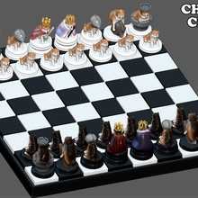 cheems doge cagnolino scacchi impostato pacco 3d Stampa file arte 3d print model - Mito3D