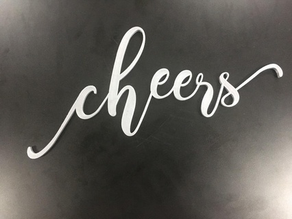 cheers letters 3d printing 3d print model - Mito3D