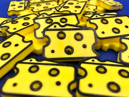cheese button 3d print model - Mito3D