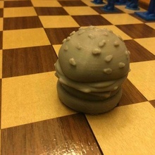 cheeseburger sésame graine chignon blt dîner aliments Hamburger jouet 3d print model - Mito3D