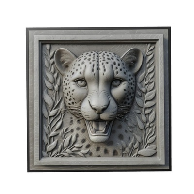 guepardo animal alívio arte animais yeggi mito3d fracasso google pingentes medalhão relief wall art parede 3d print model - Mito3D