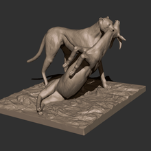cheetah gazela cena a arte diorama predador caçar anima 3d print model - Mito3D