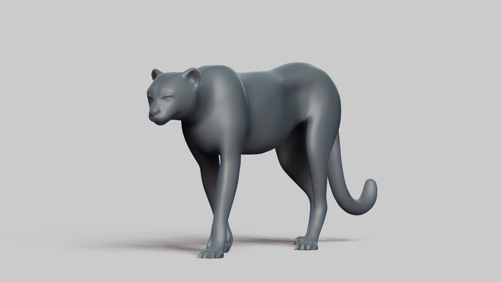 guépard pose 03 stl fichier 3d impression modèle mammifère animal faune conception art figurines jouet pla résine créalité nature 3D print model - Mito3D