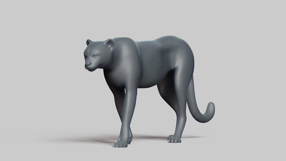 ghepardo posa 03 stl file 3d stampa modello mammifero animale fauna selvatica design arte figurine giocattolo pla resina creality natura 3d print model - Mito3D