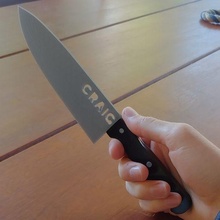 chef coltello maniglia cucinando lama personalizzato 3d print model - Mito3D