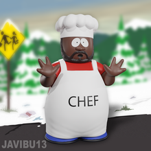cocinero sur parque cocinar dibujos animados figura figurilla 3d print model - Mito3D