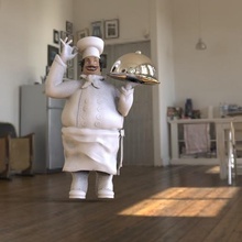 chef cook Küche ornament home Koch die Verzierung 3d print model - Mito3D